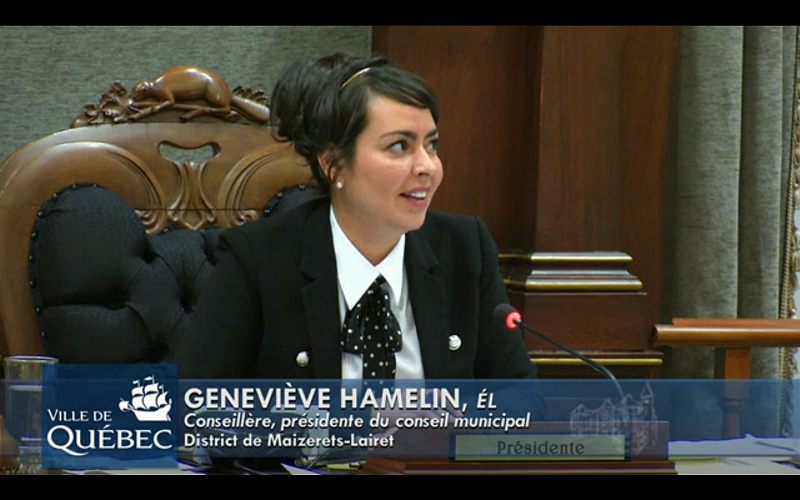 eneviève Hamelin- Présidente du conseil de ville de Québecgenevie-hamelin-conseil-de-ville-de-quebec-800