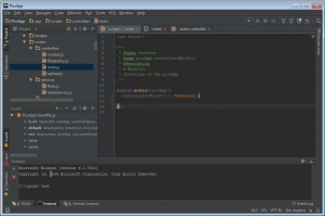 Webstorm 11 - fenêtre principale