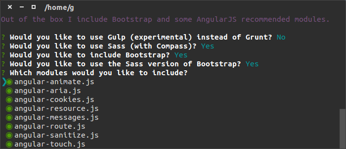 yeoman-installation-angular-etape-2 terminal