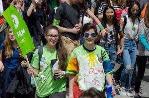 Étudiants à la Marche monde 2017