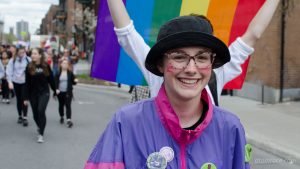 Étudiante à la Marche monde 2017