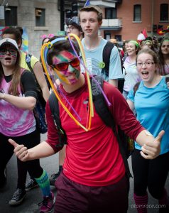 Étudiant déguisé à la Marche monde 2017