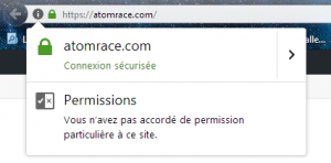 Cadenas vert qui prouve que le site est sécurisé