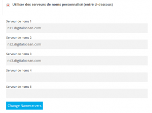 Serveurs de noms associés à un nom de domaine
