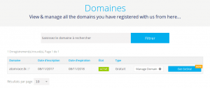 Liste des domaines réservés sur freenom.com